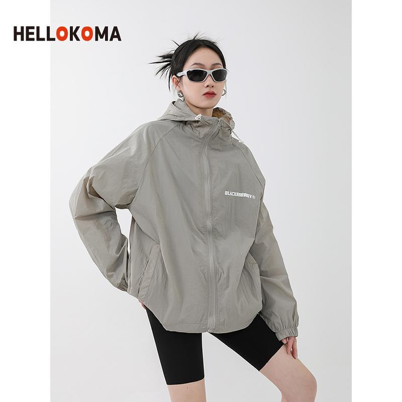 HK summer breathable light and thin sun protection clothing women 2023 new national trend niche outdoor assault clothing hooded jacket men