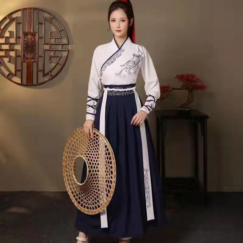 Ancient costume Hanfu male and female couples Chinese style chivalrous Han element student class clothing sports meeting opening dance performance clothing