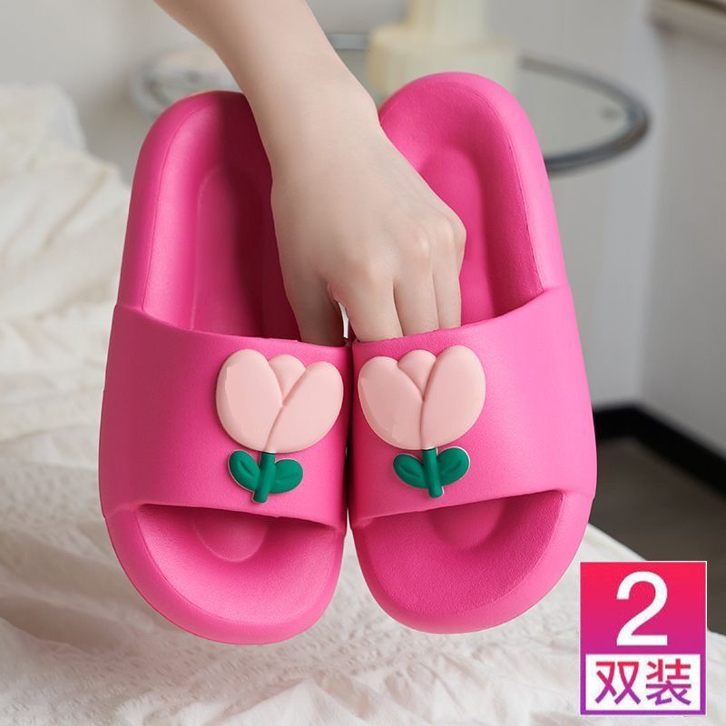 買一送一踩屎感拖鞋女夏季室內家居家用防滑情侶外穿厚底涼拖鞋男