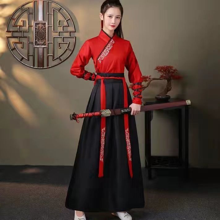 Ancient costume Hanfu male and female couples Chinese style chivalrous Han element student class clothing sports meeting opening dance performance clothing