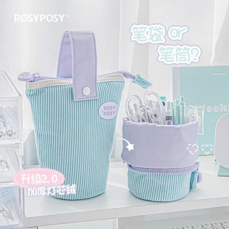 rosyposy pencil bag large capacity ins high value student multifunctional stationery pen holder cute cosmetic bag storage