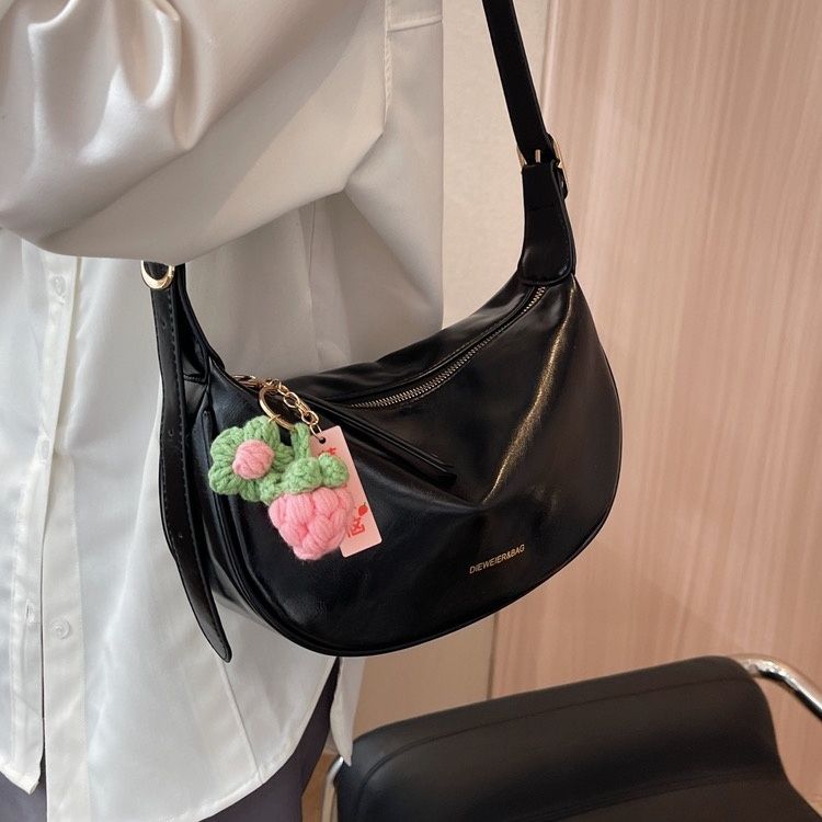 高級感洋氣百搭小包包女包2023新款時尚單肩斜挎包夏季質感餃子包