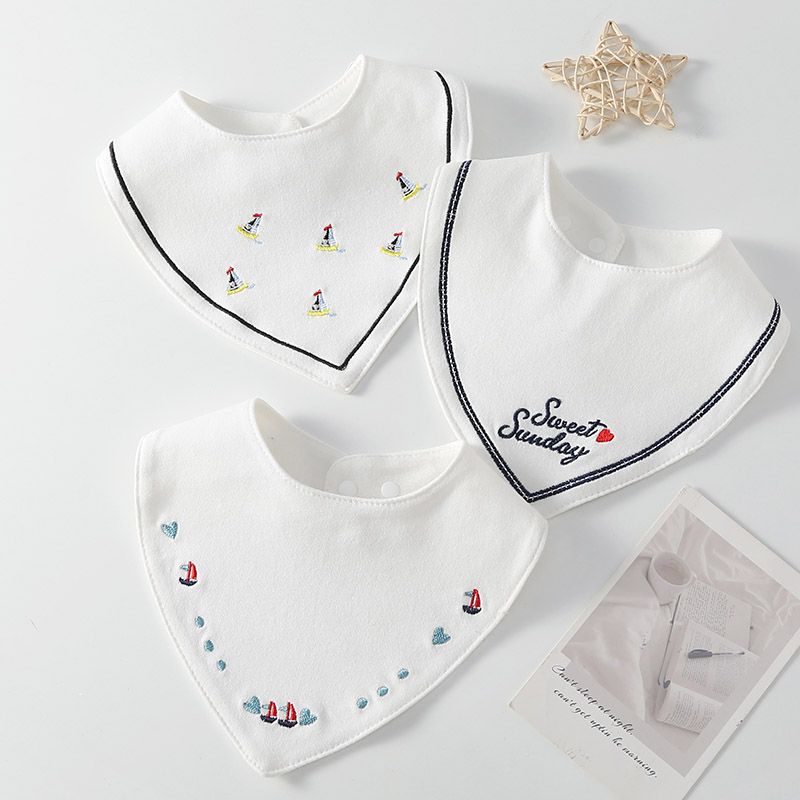 [Thin summer style] Baby triangle towel pure cotton waterproof baby saliva towel newborn saliva pocket anti-vomiting bib