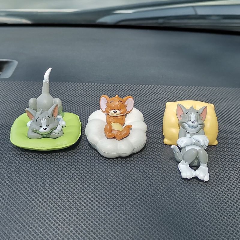 猫和老鼠汤姆杰瑞汽车载摆件车内装饰品可爱书桌面手办玩偶小摆件