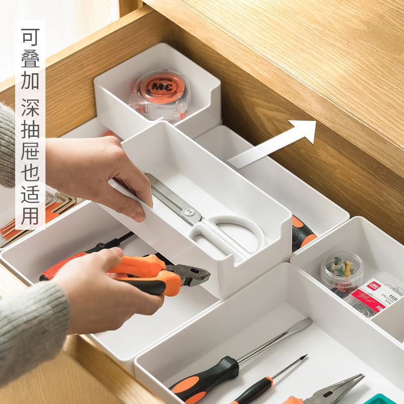Lazy corner drawer compartment storage box drawer organizer cabinet divider cosmetic mask tableware divider