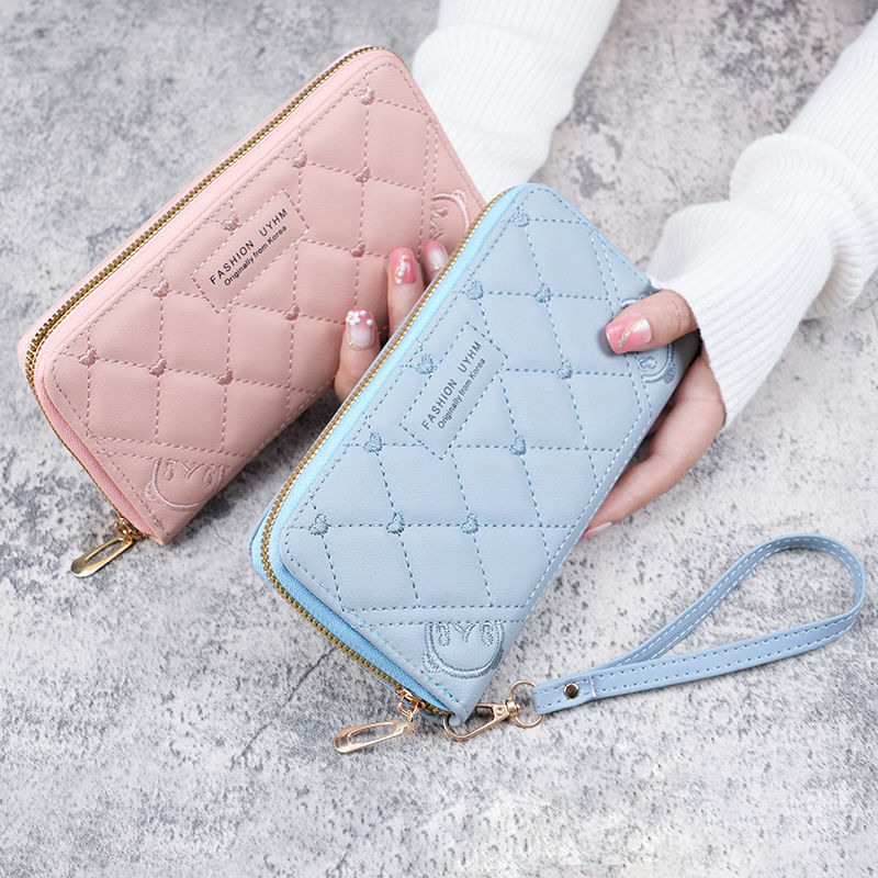 Korean version  new hand wallet women's long zipper multi-functional versatile wallet large capacity mobile phone wallet