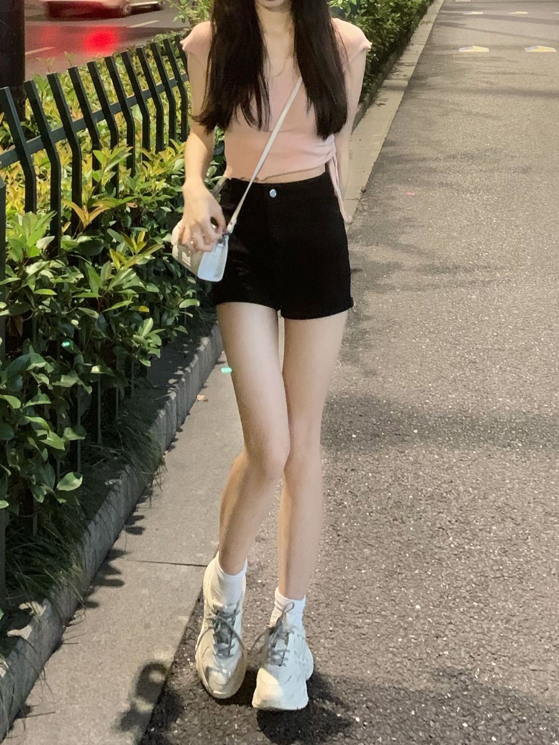 黑色高腰包臀性感大碼牛仔辣妹打底外穿短褲女夏網紅緊身顯瘦熱褲