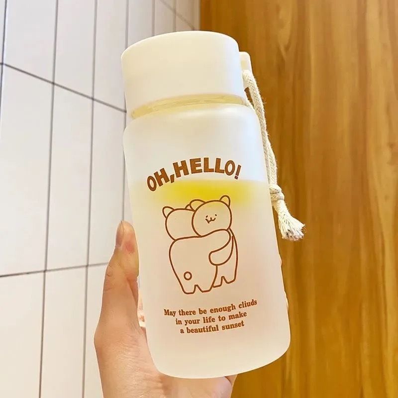 Cup girls 2023 new water cup plastic cup high-value double-drink coffee cup portable milk soy milk cup
