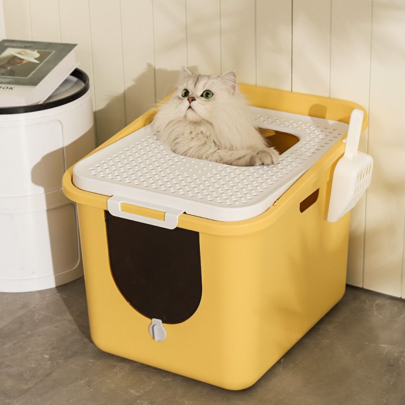 猫砂盆全半閉鎖猫トイレ超大猫糞尿盆外飛散防止猫砂盆小猫用品ii2