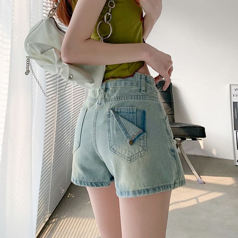145 short size xs hot girl denim miniskirt women's high waist slimming slim a-line anti-skid package hip hakama trendy