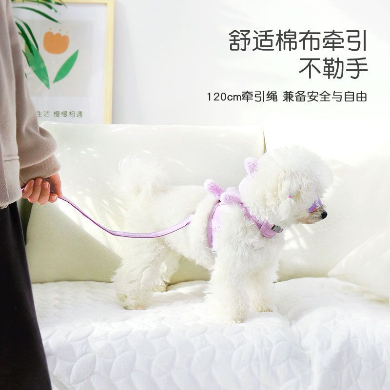 Vest style dog traction rope, walking rope, dog chain, carrying belt, puppy, small dog traction rope, cute and high appearance