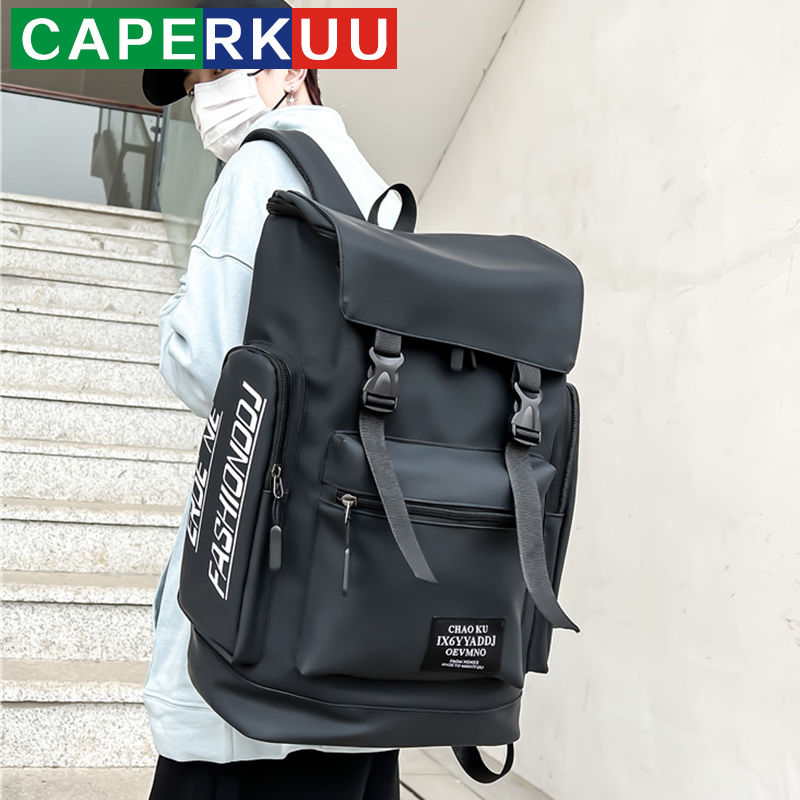 CAPERKUU大容量双肩包男士出差商务旅行包大学生高档书包电脑背包