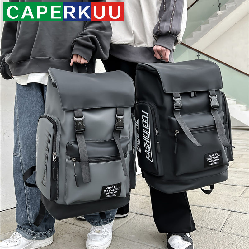 CAPERKUU大容量双肩包男士出差商务旅行包大学生高档书包电脑背包