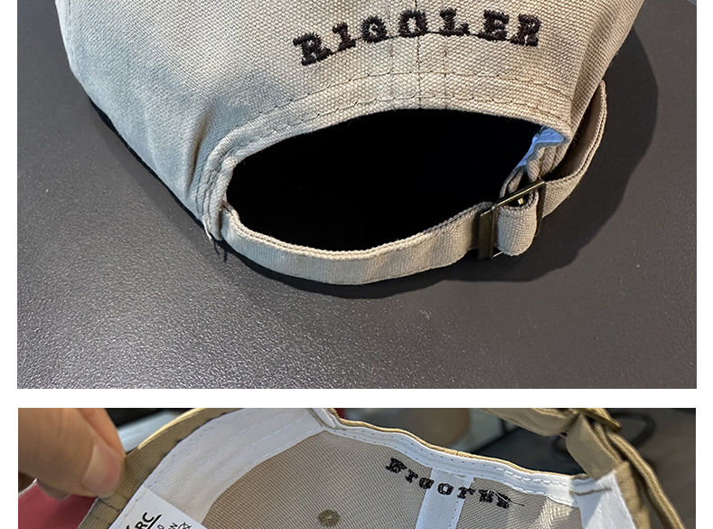 Sombrero Mujer Verano Letra R Logotipo Gorra de béisbol Cintura de cabeza pequeña Sombrero de lengüeta superior suave Versátil Espectáculo facial Protector solar pequeño_voghion.com