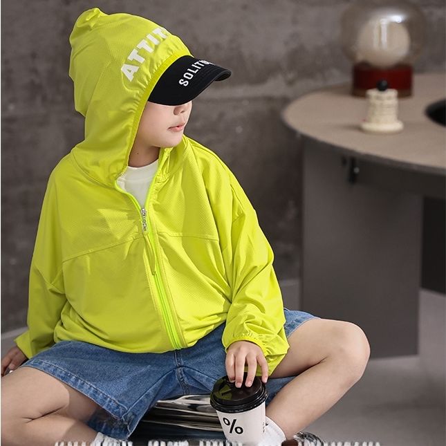 男童防晒衣夏季中大童薄外套防紫外线连帽冰丝速干儿童防晒服