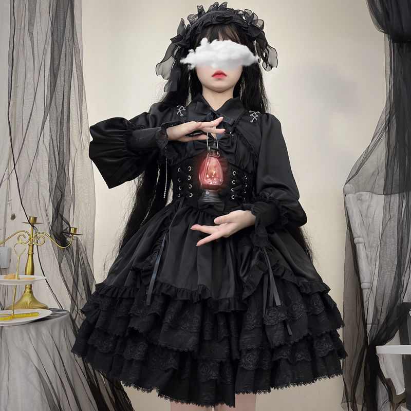 【十字勋章】韩菇凉{现货}原创设计Lolita洋装暗黑jsk吊带连衣裙