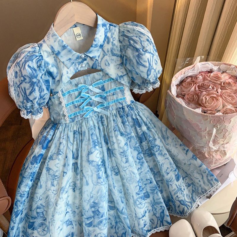 女童夏裝連衣裙2023新款夏季公主裙子兒童裝洋氣紗裙女孩子仙氣裙