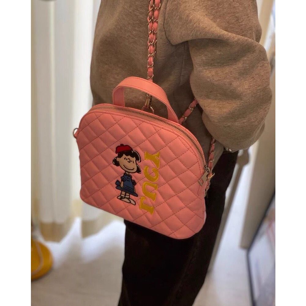 South Korea's Dongdaemun new bag niche shell shoulder bag cartoon embroidery Messenger bag ladies portable