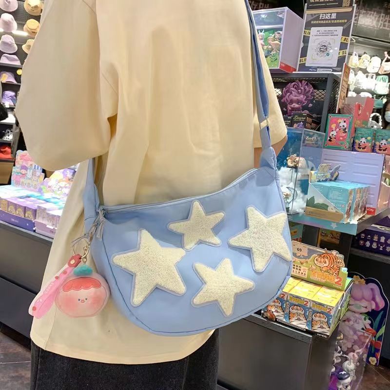 Japanese cute girl niche five-pointed star cross-body bag ins versatile college student single room bag female high school dumpling bag
