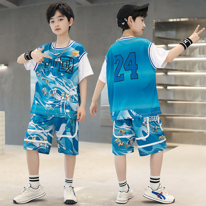 男童速干篮球服夏装套装新款中大童夏季运动洋气儿童夏款球衣