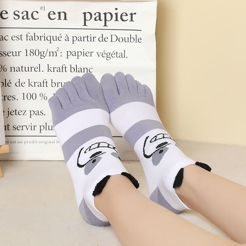Women's Pure Cotton Five-toe Ankle Socks For Spring And Summer_voghion.com