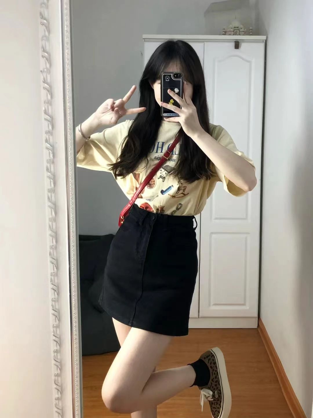 大碼胖mm高腰顯瘦a字半身裙女2023夏季新款百搭遮胯包臀牛仔短裙
