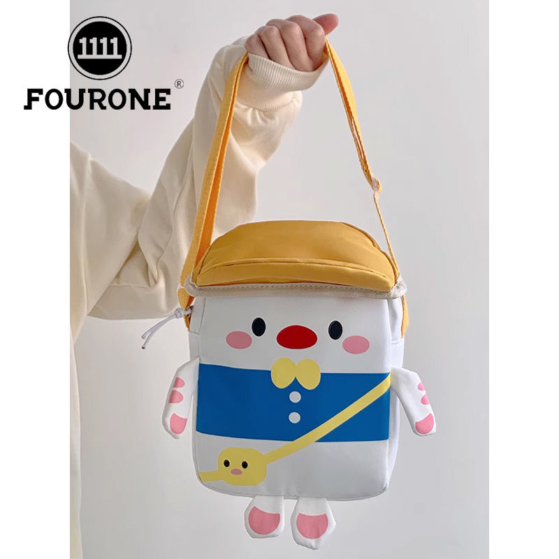 Cartoon cute little bag for women Japanese versatile ugly cute shoulder bag soft girl girl student small shoulder bag