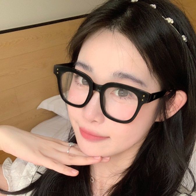 多邊形大黑框防藍光近視眼鏡女素顏神器超輕眼鏡框顯臉小可配度數