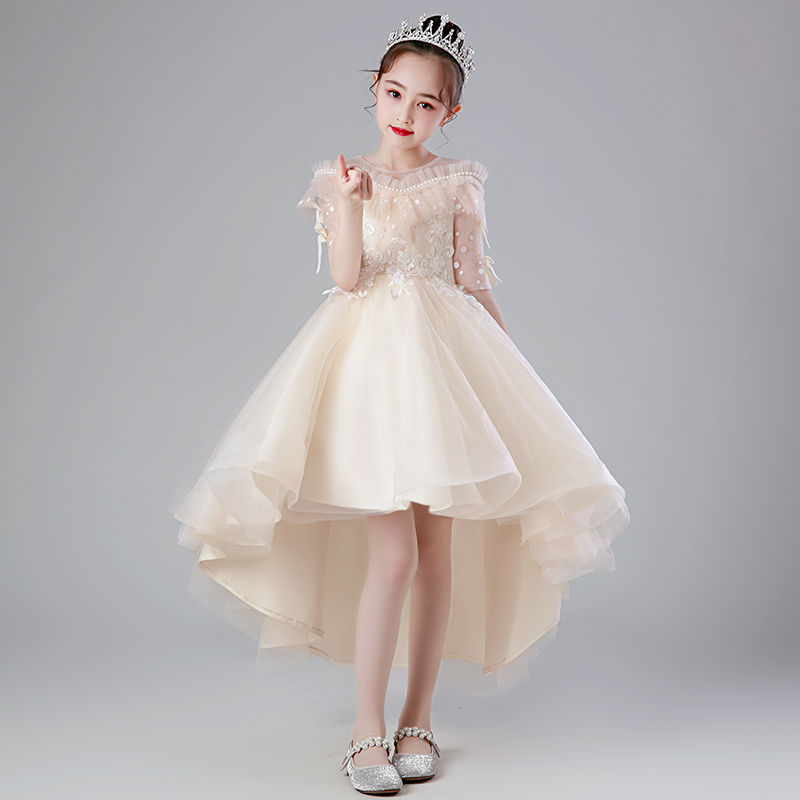 女童公主裙春裝2023新款小女孩超洋氣寶寶蓬蓬裙子夏季兒童連衣裙