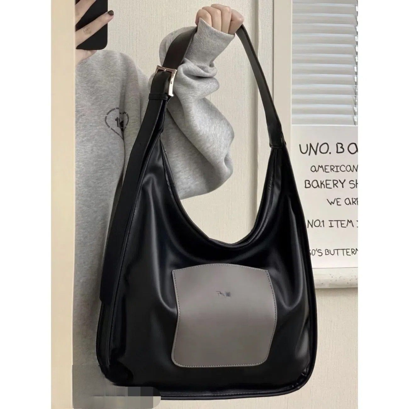 Women's bag advanced customization simple large-capacity adjustable commuter tote bag portable oblique tide...
