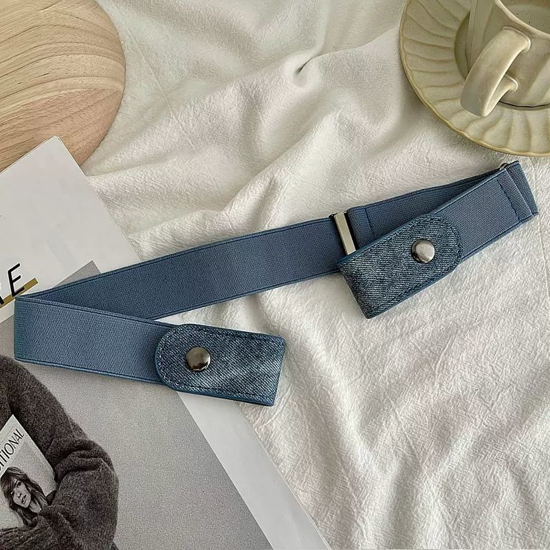 Lazy belt invisible seamless trousers for men and women elastic elastic non-porous student jeans belt waist waist artifact