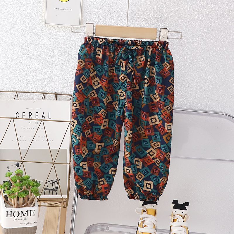 Children's anti-mosquito pants summer ultra-thin baby anti-mosquito pants casual trousers boys and girls summer bloomer pants  new