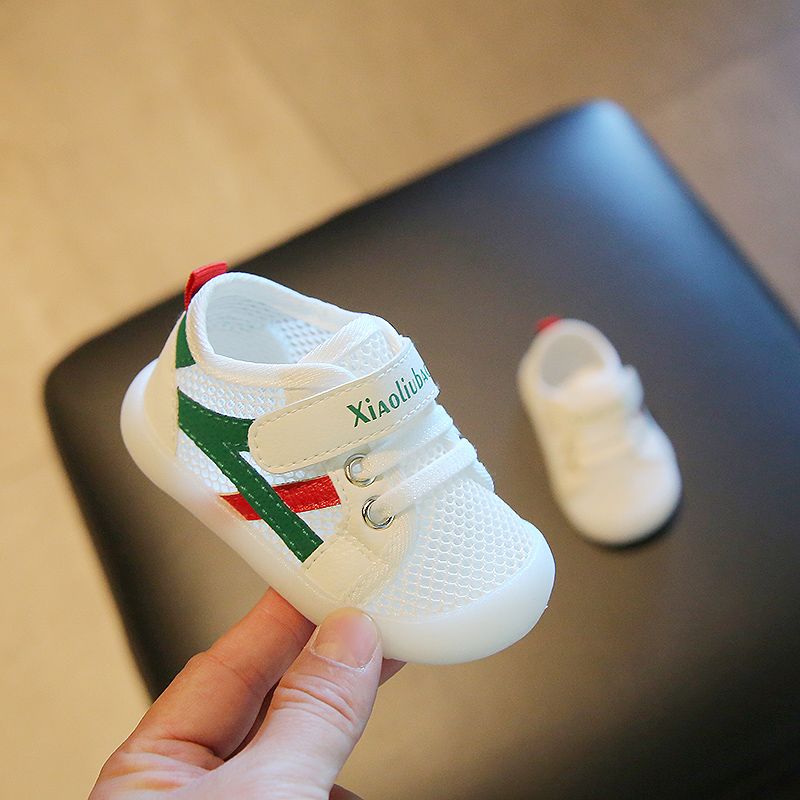 春秋款男宝宝女学步鞋0-1-3岁婴儿单鞋防滑软底魔术贴透气小鞋子2
