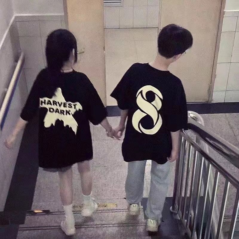 100%純棉潮牌丅恤短袖女學生夏季新款寬鬆高街情侶半袖設計感上衣