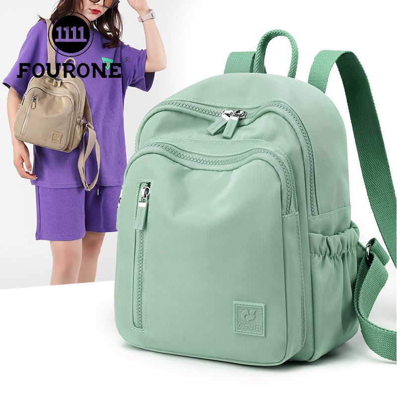 Backpack women's nylon small backpack lightweight ladies fashion casual trend shopping all-match schoolbag