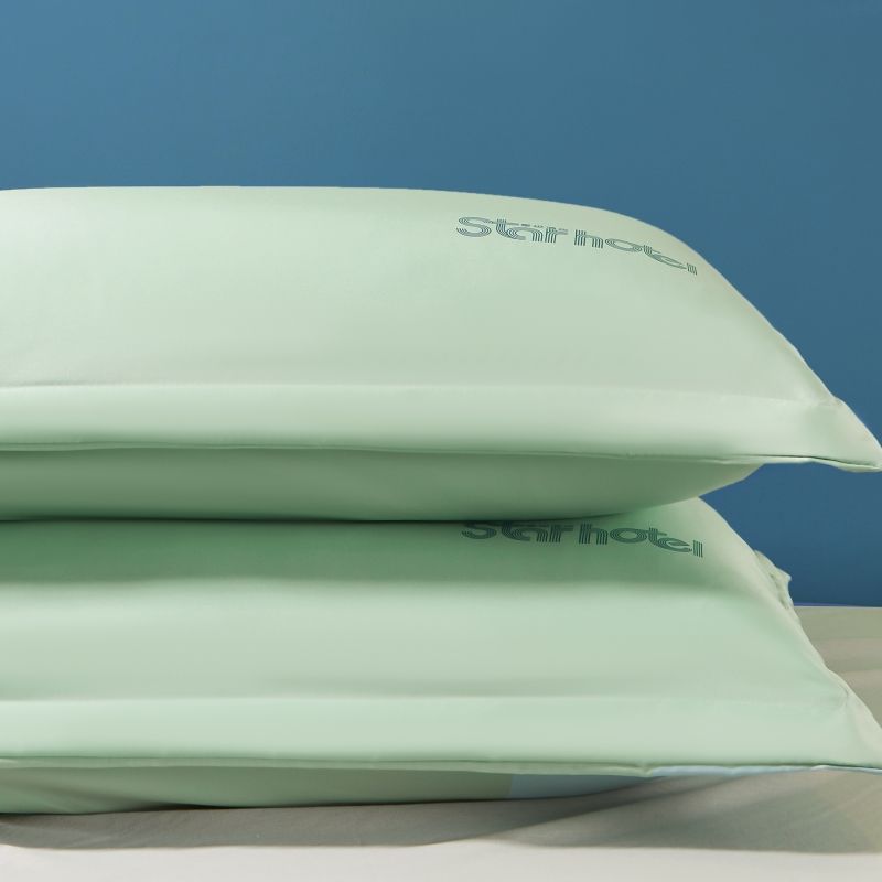 水洗冰丝枕套单人枕头套罩夏季凉感枕芯套48x74cm一对装内胆套