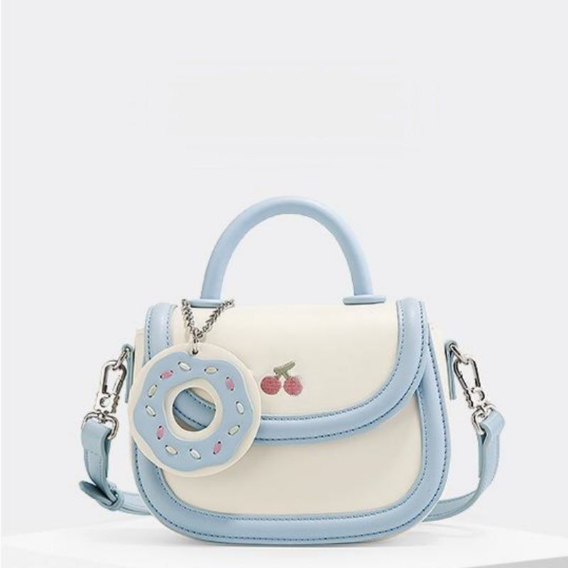  New Original Design Cherry Donut Saddle Bag Macaron Girl Messenger Bag Summer Cute..