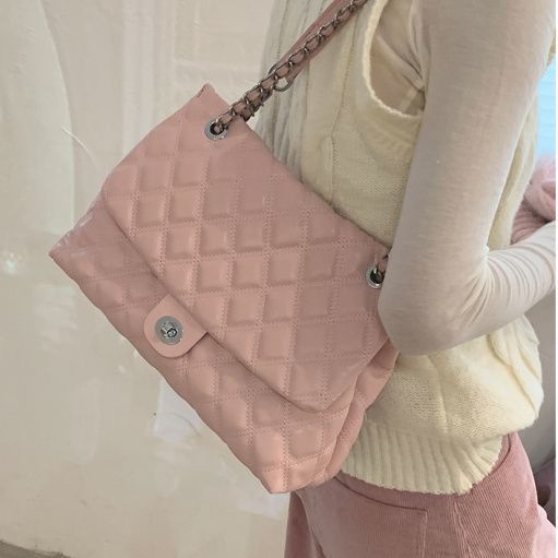 Rhombus chain bag women 2023 new trend spring and summer fashion tote bag all-match large-capacity messenger bag homeless bag