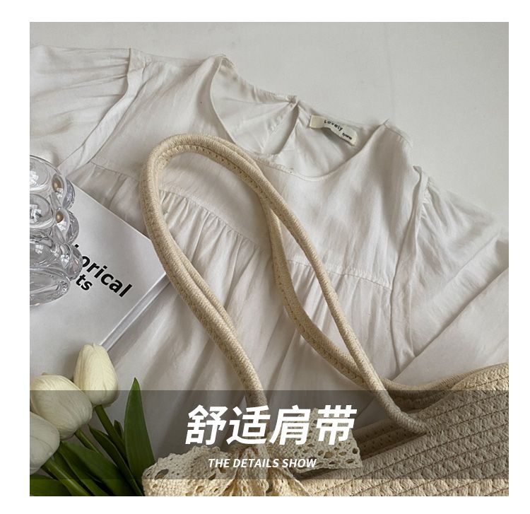 Large-Capacity Beach Bag Fashion All-Match Commuter Tote Bag Niche Weaving Portable Foreign Style Shoulder Bag