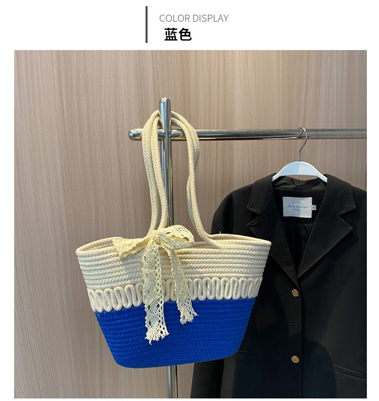 Large-Capacity Beach Bag Fashion All-Match Commuter Tote Bag Niche Weaving Portable Foreign Style Shoulder Bag