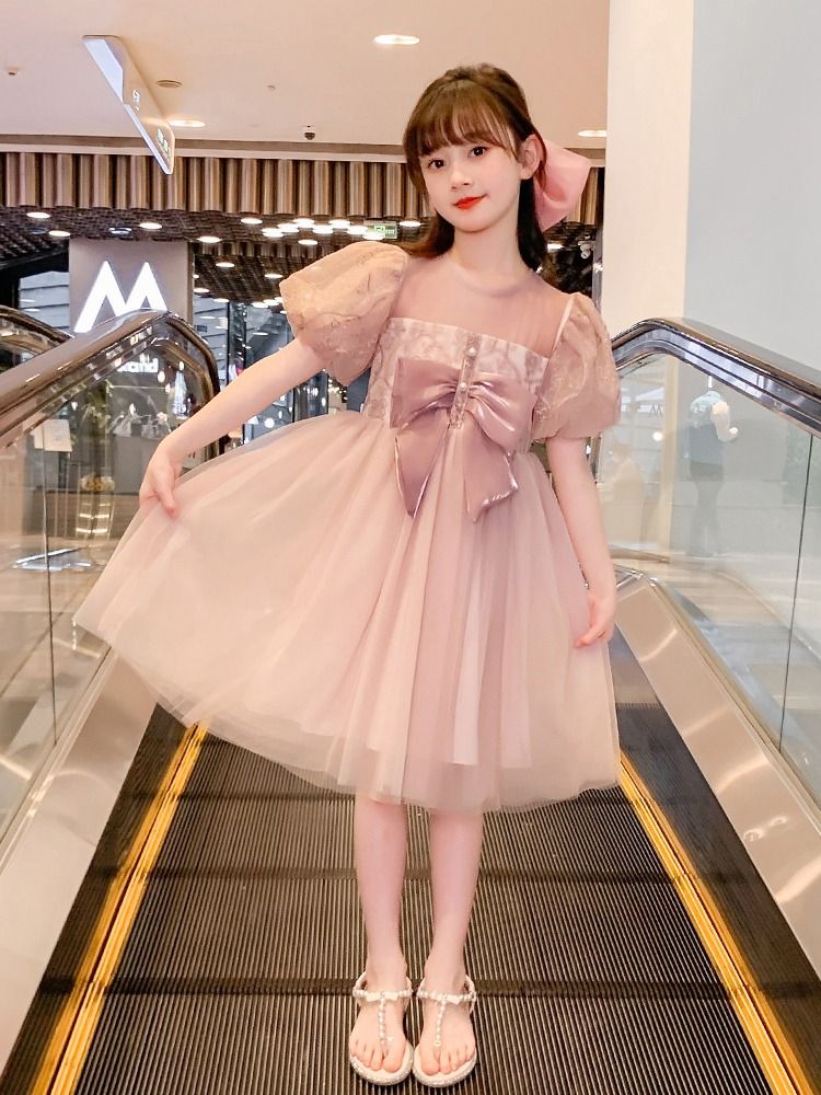 女童連衣裙夏季時髦兒童裝裙子2023新款洋氣小女孩夏裝網紅公主裙