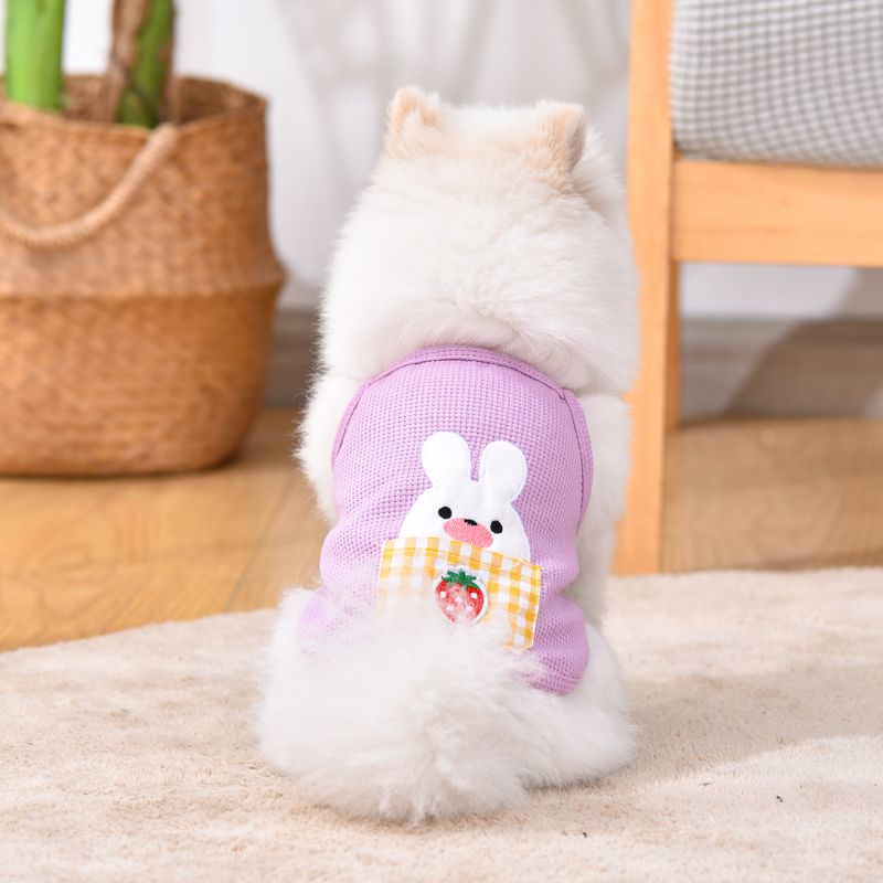 Dog clothing, breathable, cute, and breathable in summer, with a camisole, teddy, bear, beau, kitten, and puppy pet clothing