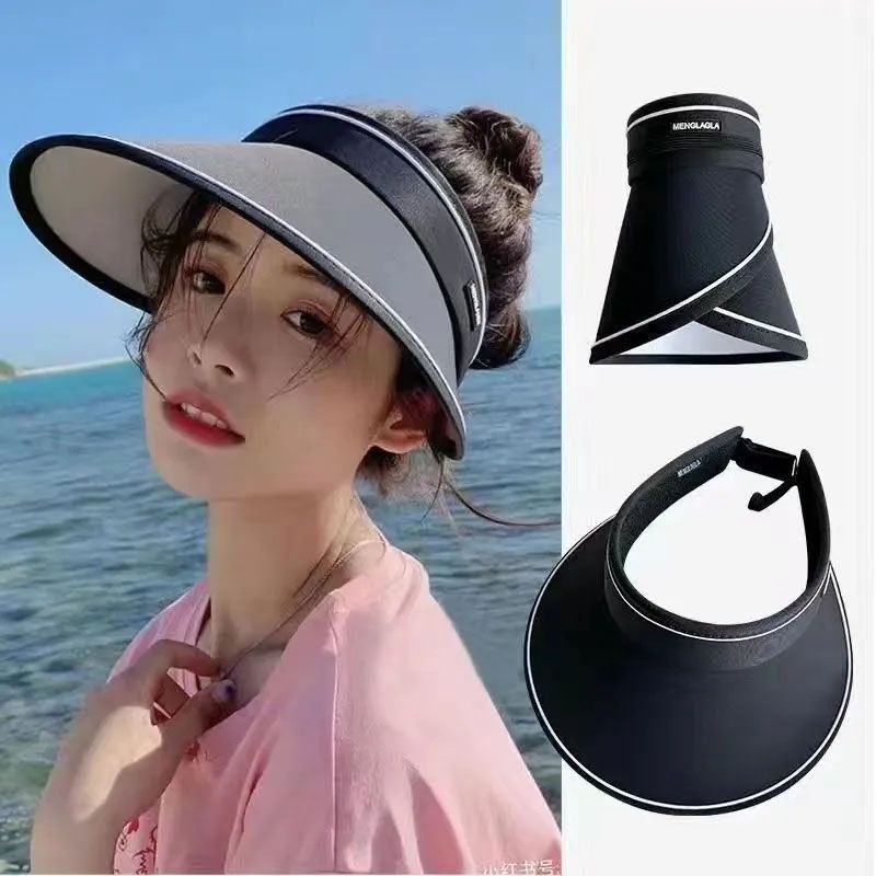 Japanese UV sun protection hat for women with anti-UV sunshade empty top sports outdoor spring, summer and autumn internet celebrity same style sun hat