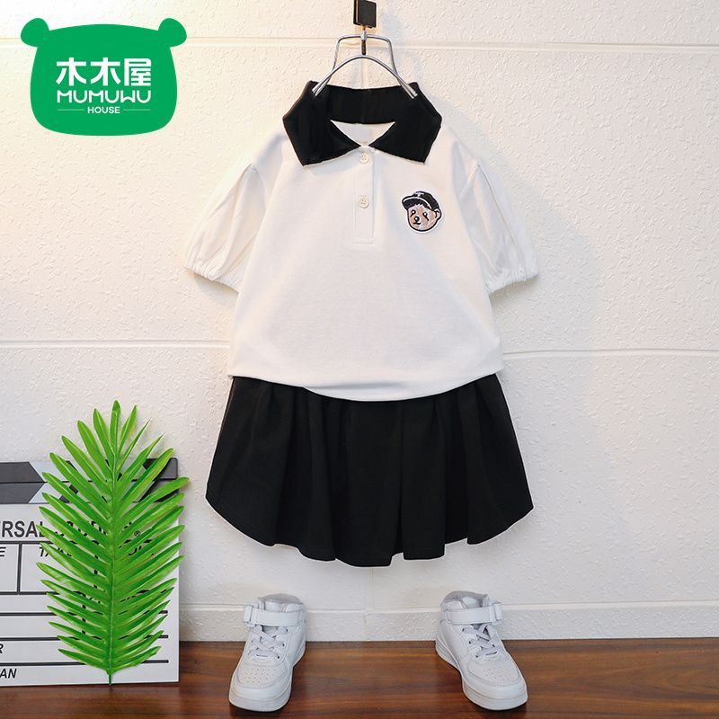 儿童夏装套装2023新款韩版夏季男女童学院风两件套炸街姐弟兄妹装