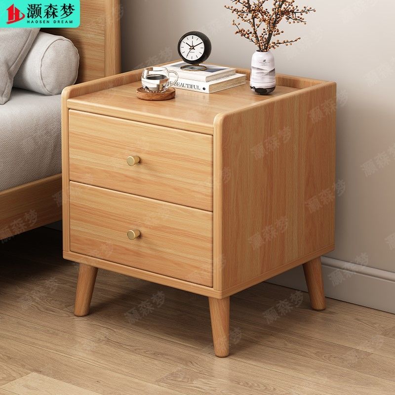 新中式床头柜小型现代简约卧室床边柜出租房家用简易置物柜