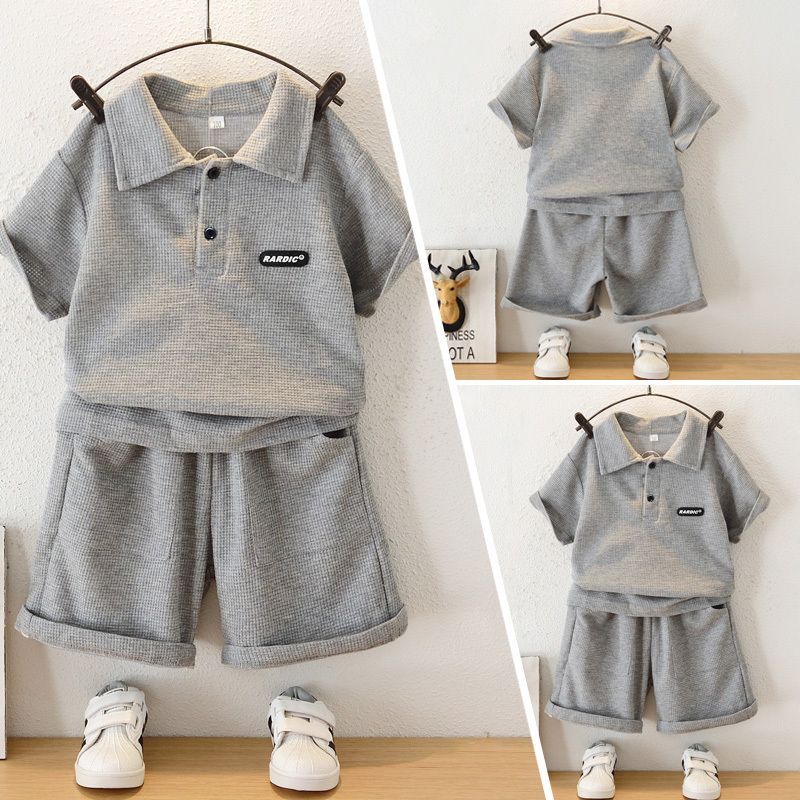 男童裝POLO衫運動套裝兒童新款洋氣時髦衣服中大寶寶時髦薄款夏裝
