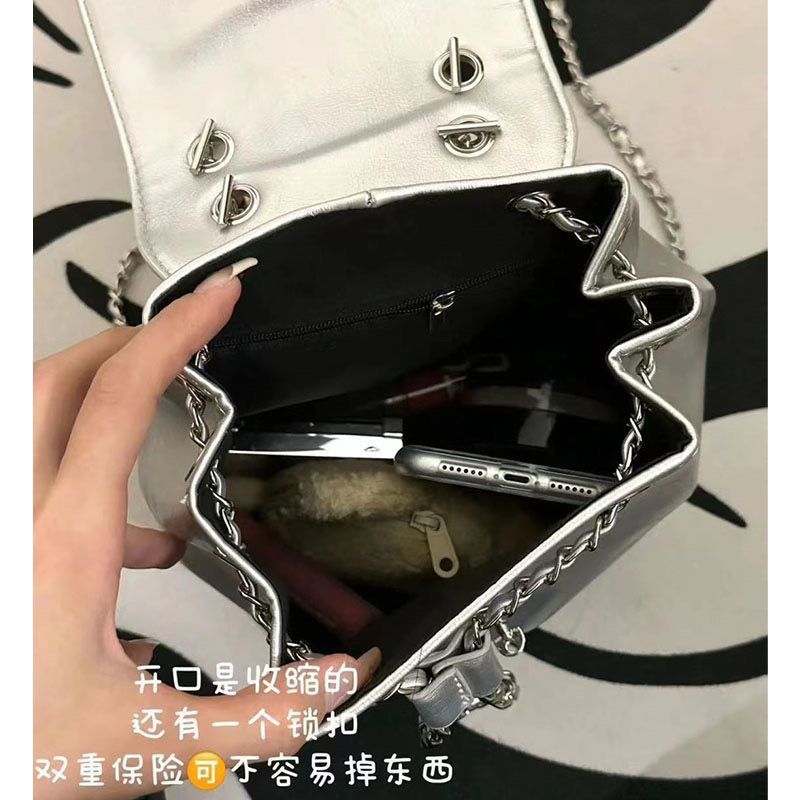 Korean niche foreign style American style mini fragrance chain backpack female ins out waterproof shoulder bag