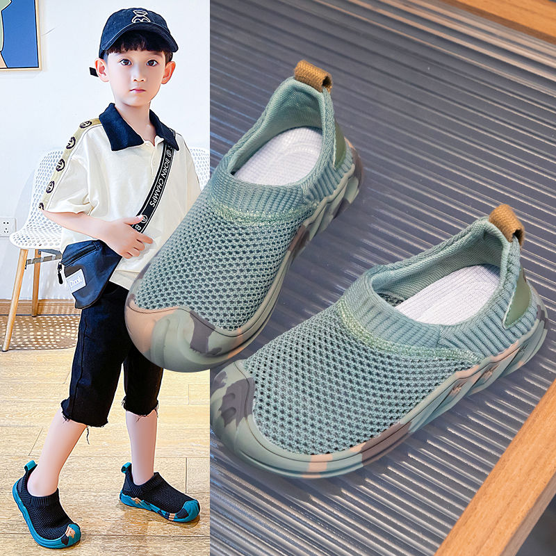 Boys' shoes and children's breathable mesh shoes 2023 summer new hot style 3-6-12 years old children's non-slip running shoes
