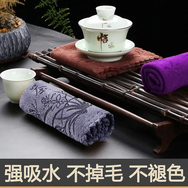 Tea towel tea mat tea set accessories tea table towel tea table thickened absorbent tea coaster tea table tea table special rag