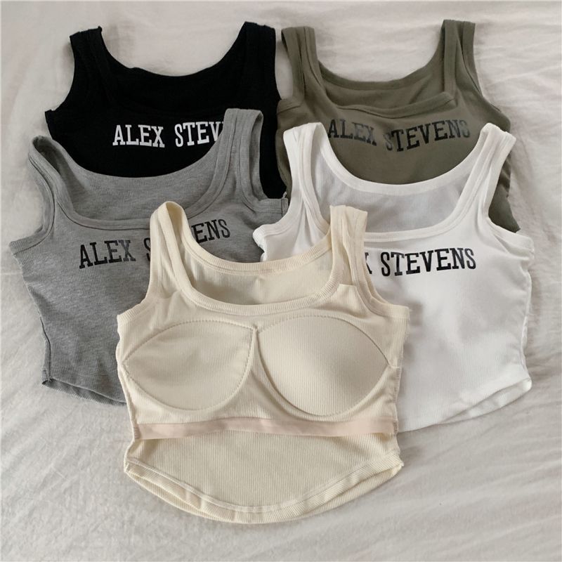 American sweet and spicy camisole with chest pad for women to wear summer high-end pure desire hot girl to wear ins trendy top